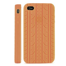 Tire Tracks Silicone Case Cover for iPhone 4