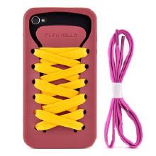 Sporty Shoe Lace Silicone Case for iPhone 4